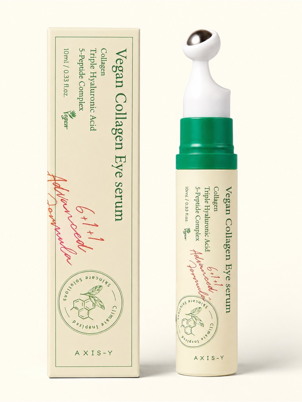 Axis-Y Vegan Collagen Eye Serum — Roller Applicator NIB 10 ml / 0.33 fl oz.